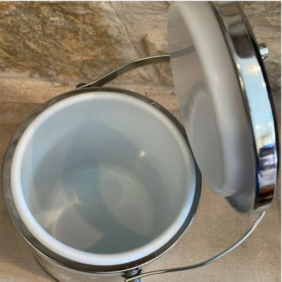 Vintage International Whiskey Alcohol Labels Ice Bucket Mid Century Barware - Picture 3 of 11